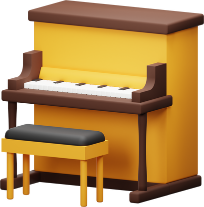 3D Piano Illustration